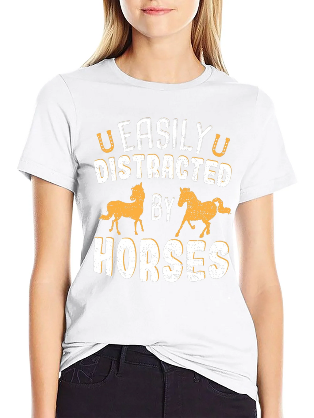 Easily Distracted By Horses Graphic T-Shirt product image 8