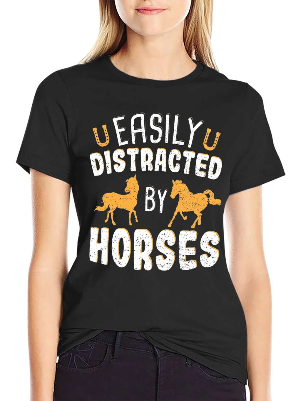 Easily Distracted By Horses Graphic T-Shirt product image 2