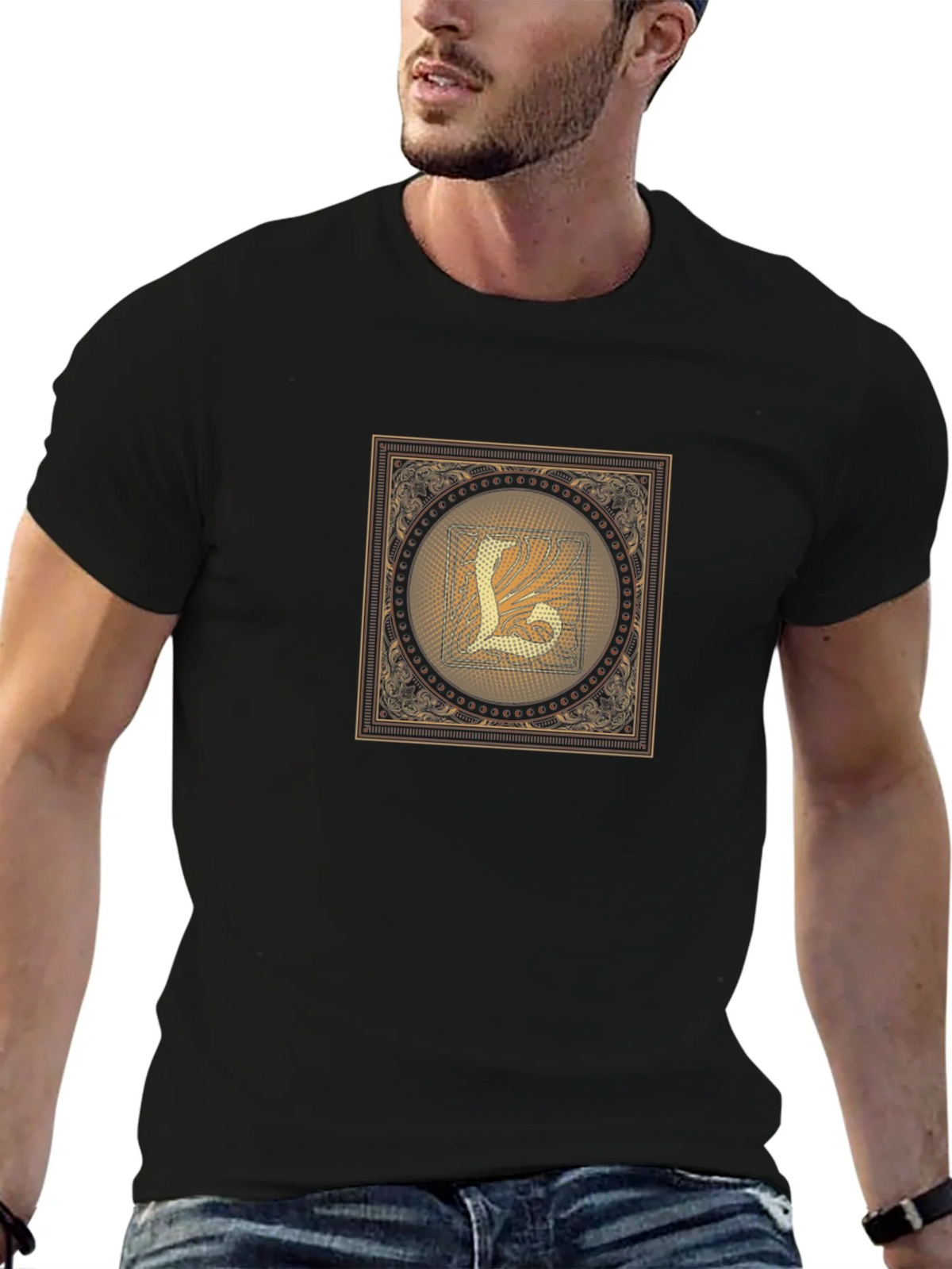 Ornate Letter L Graphic T-Shirt product image 6