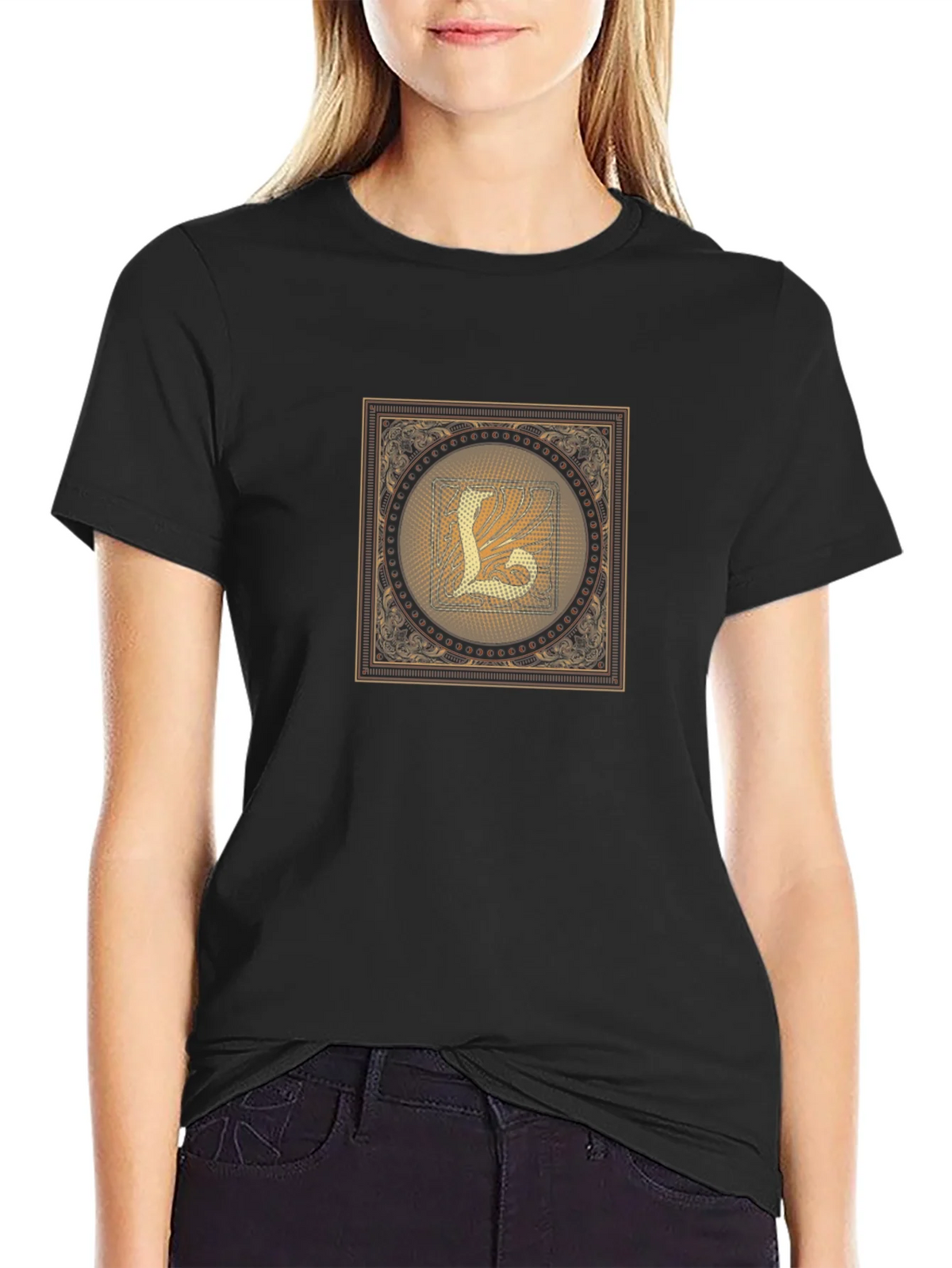 Ornate Letter L Graphic T-Shirt product image 2