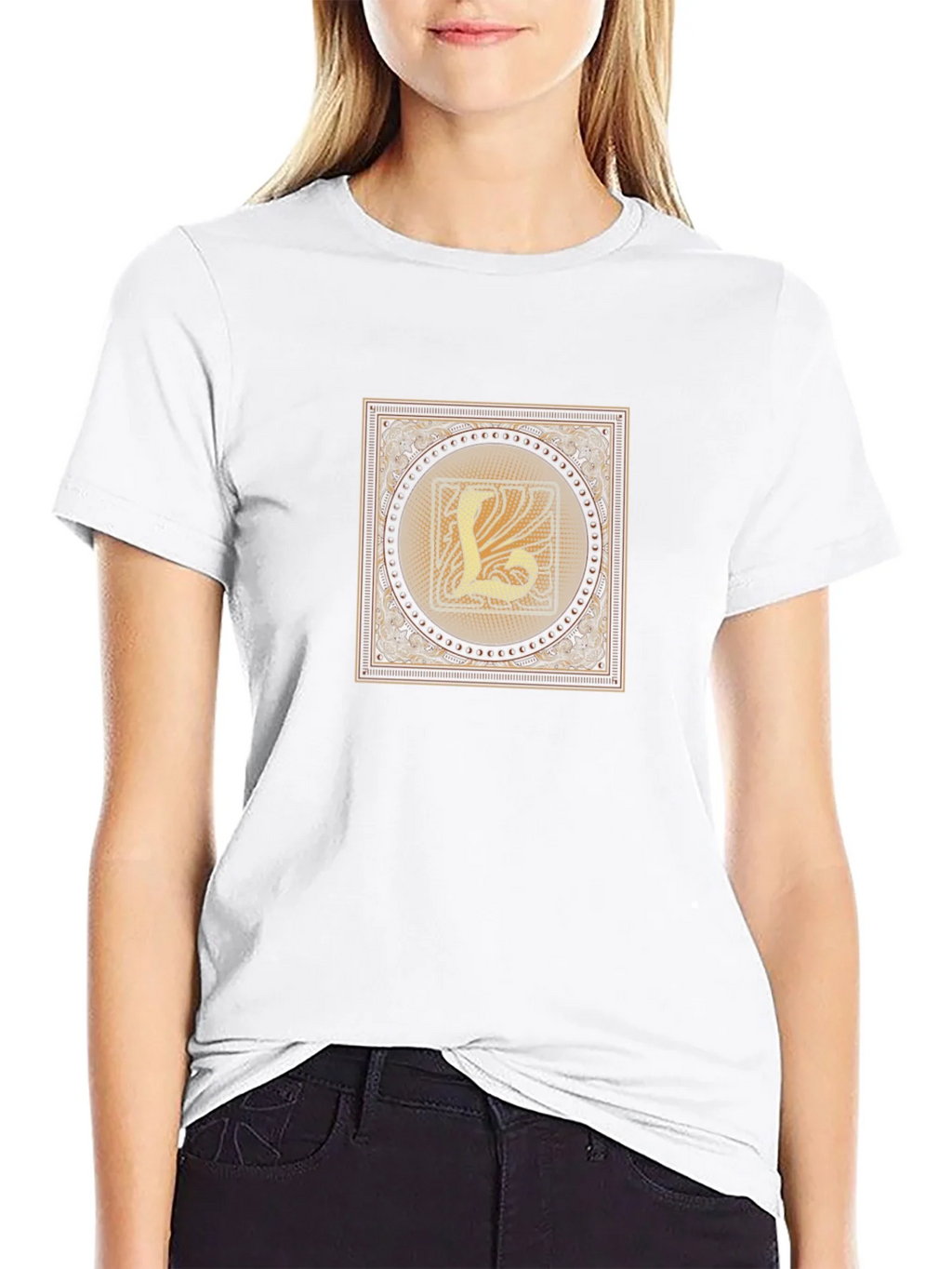 Ornate Letter L Graphic T-Shirt product image 8