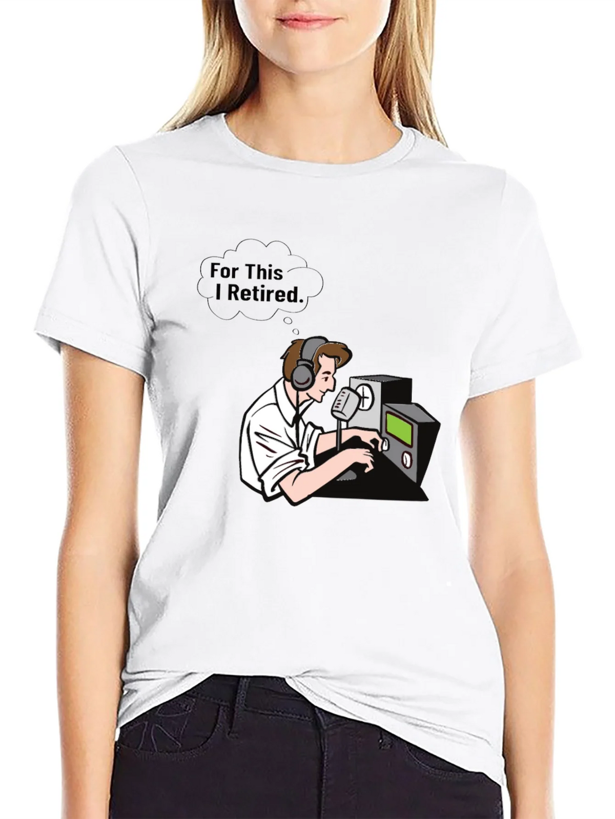 Ham Radio Operator T-Shirt - For This I Retired Graphic Tee product image 8