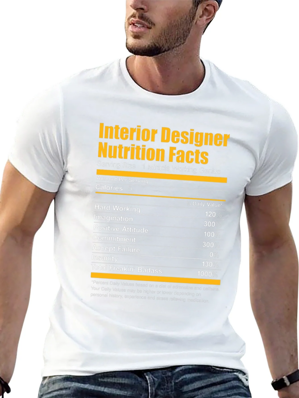 Interior Designer Nutrition Facts Graphic T-Shirt product image 12