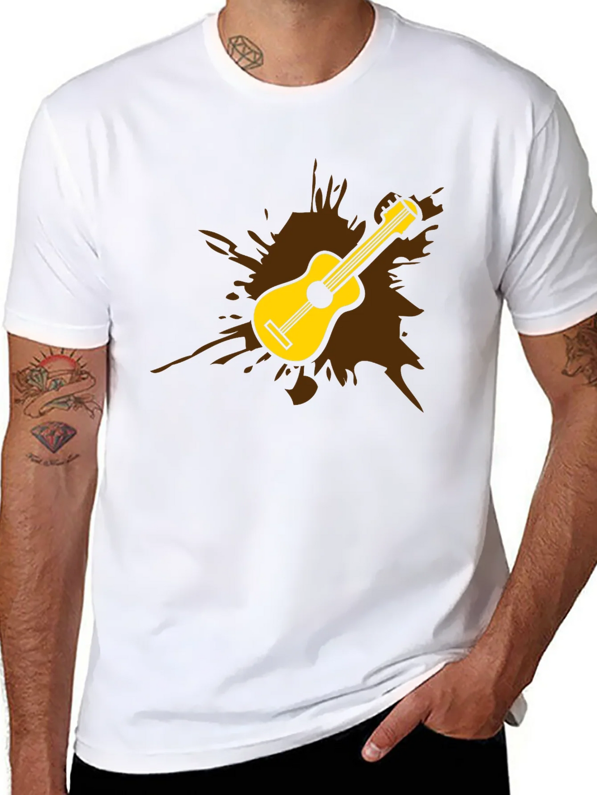 Guitar Splash Graphic Tee - Mens Black T-Shirt product image 7