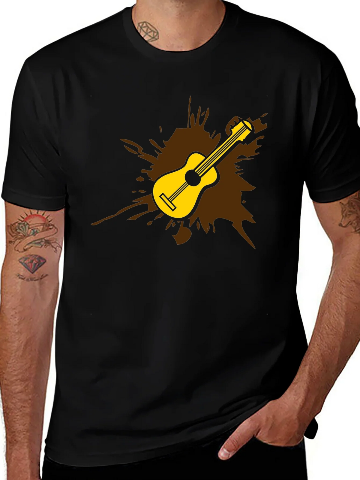 Guitar Splash Graphic Tee - Mens Black T-Shirt product image 1