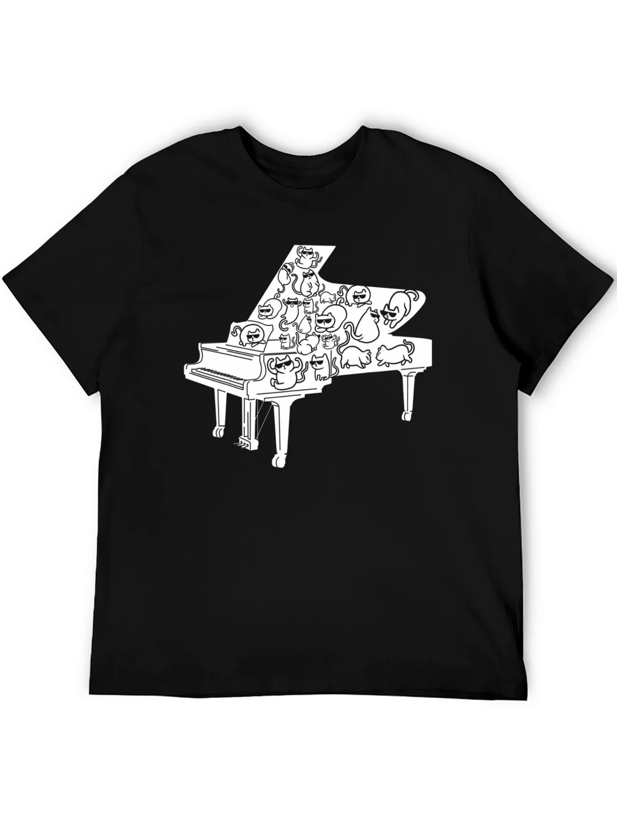 Cat Piano T-Shirt - Cool Music Lover Tee product image 5