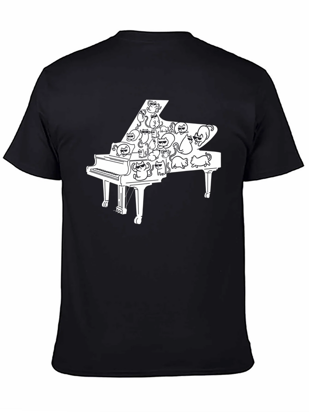 Cat Piano T-Shirt - Cool Music Lover Tee product image 4
