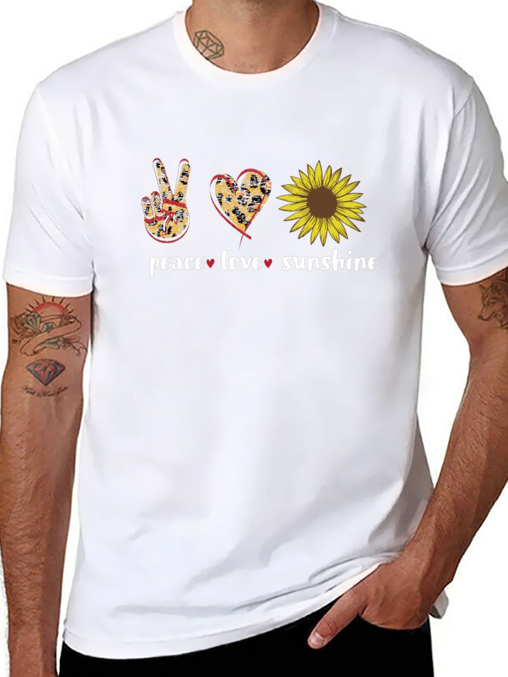 Peace Love Sunflower Graphic T-Shirt product image 7