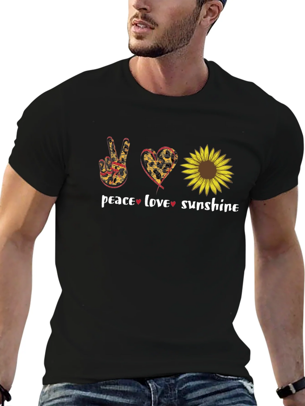 Peace Love Sunflower Graphic T-Shirt product image 6