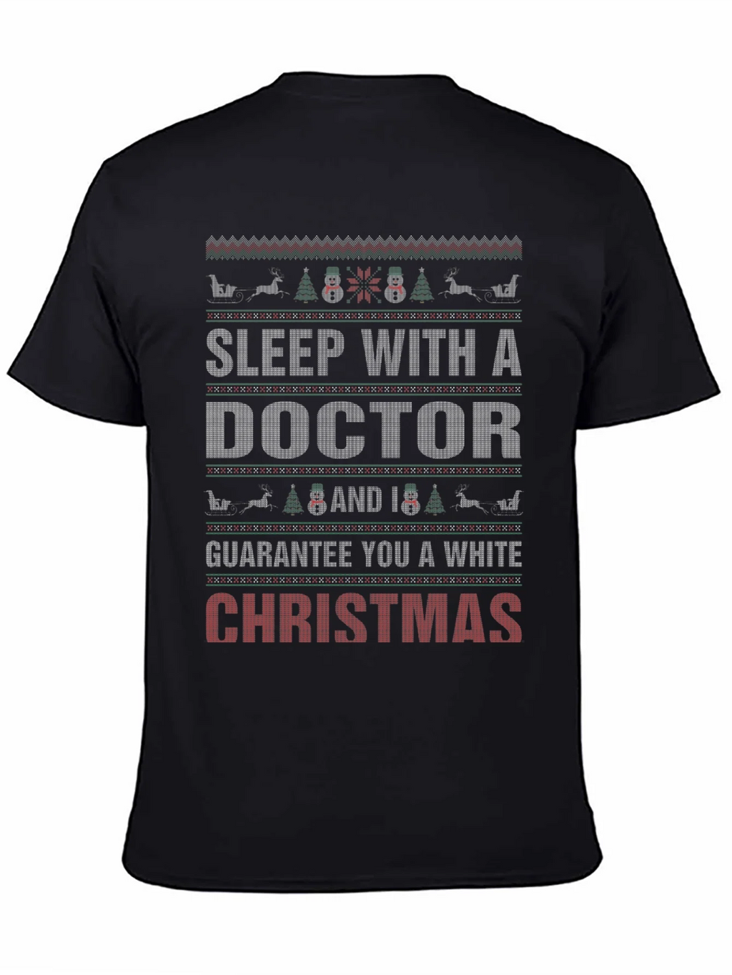 Sleep with a Doctor Christmas Holiday Graphic T-Shirt product image 4