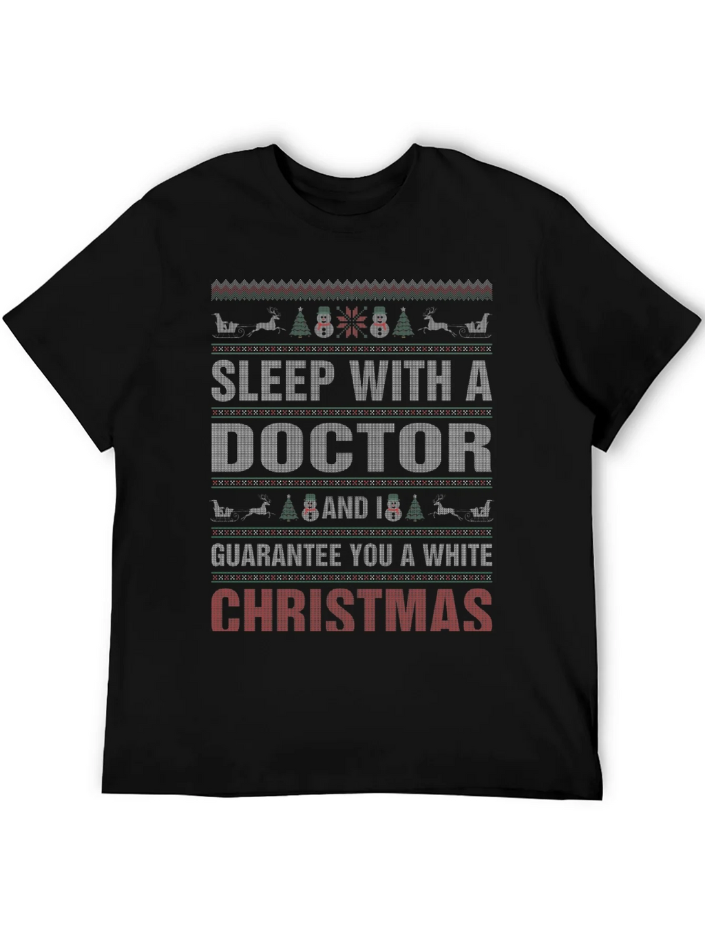 Sleep with a Doctor Christmas Holiday Graphic T-Shirt product image 5