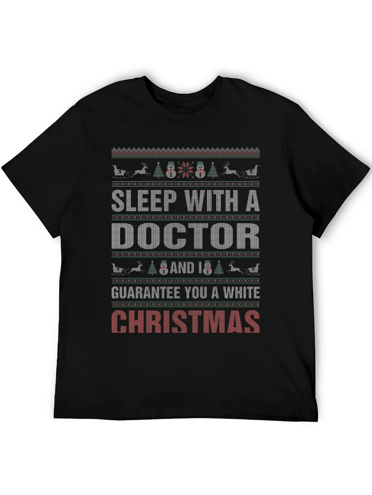 Sleep with a Doctor Christmas Holiday Graphic T-Shirt product image 5