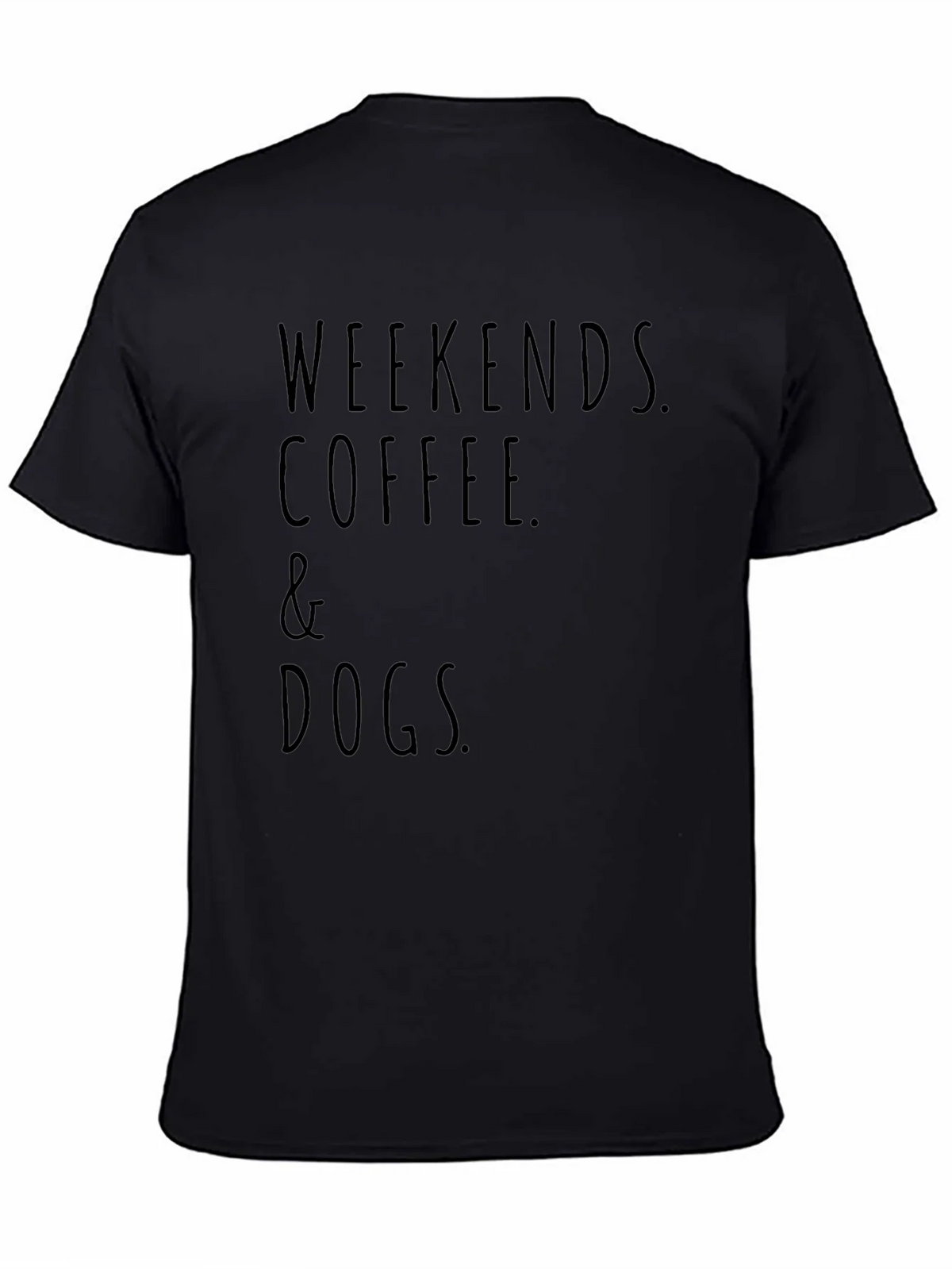 Weekends Coffee and Dogs Black T-Shirt product image 4