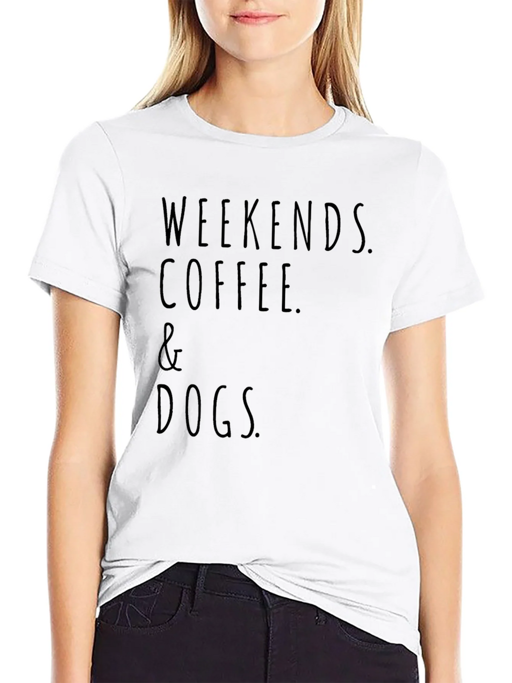 Weekends Coffee and Dogs Black T-Shirt product image 8