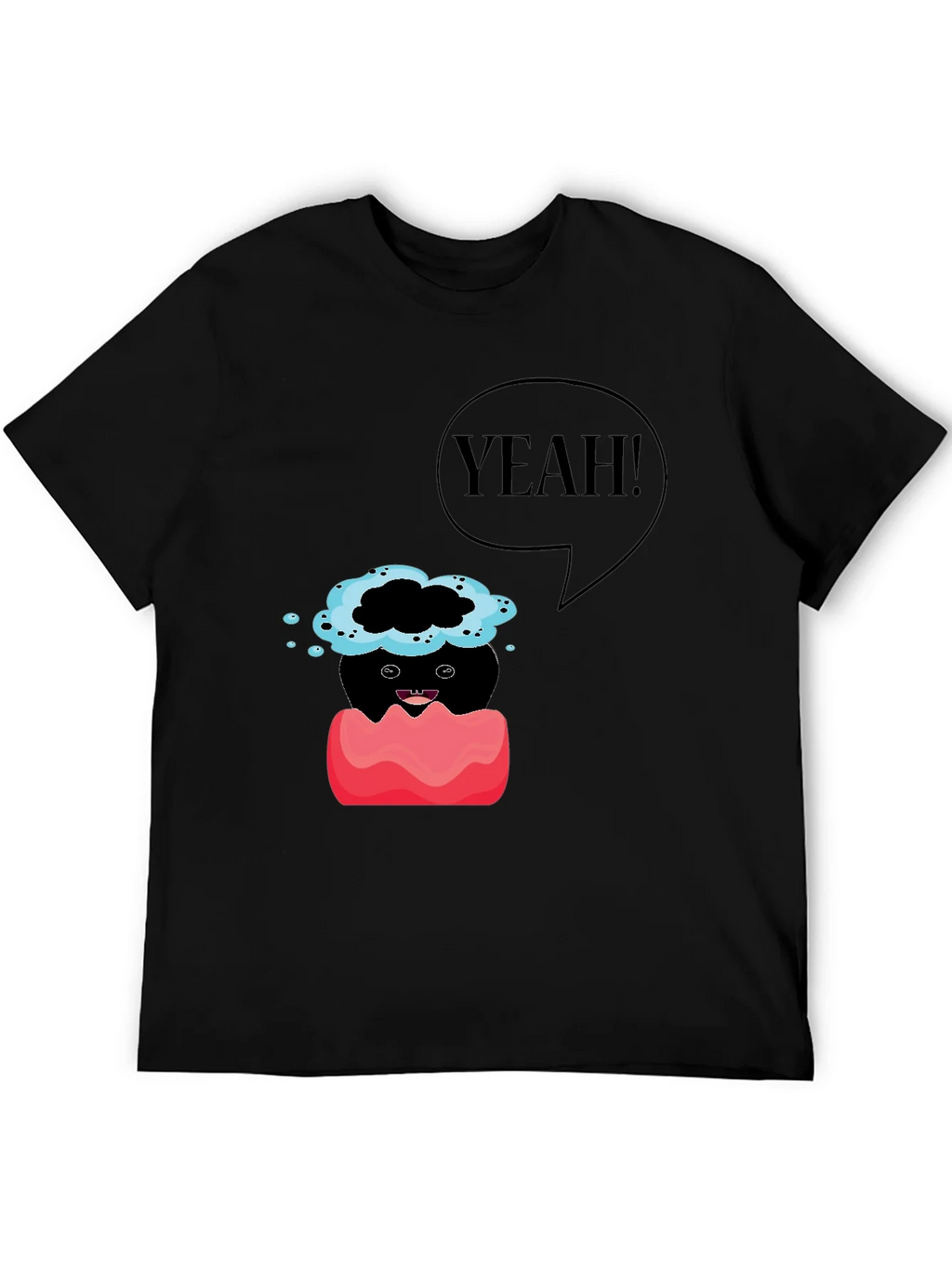 Humorous Yeah! Graphic Print T-Shirt product image 5
