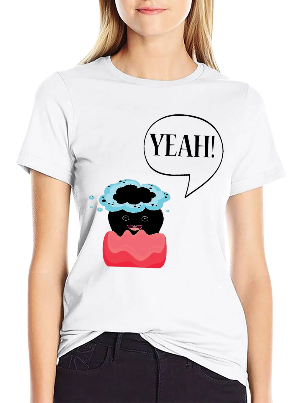 Humorous Yeah! Graphic Print T-Shirt product image 8