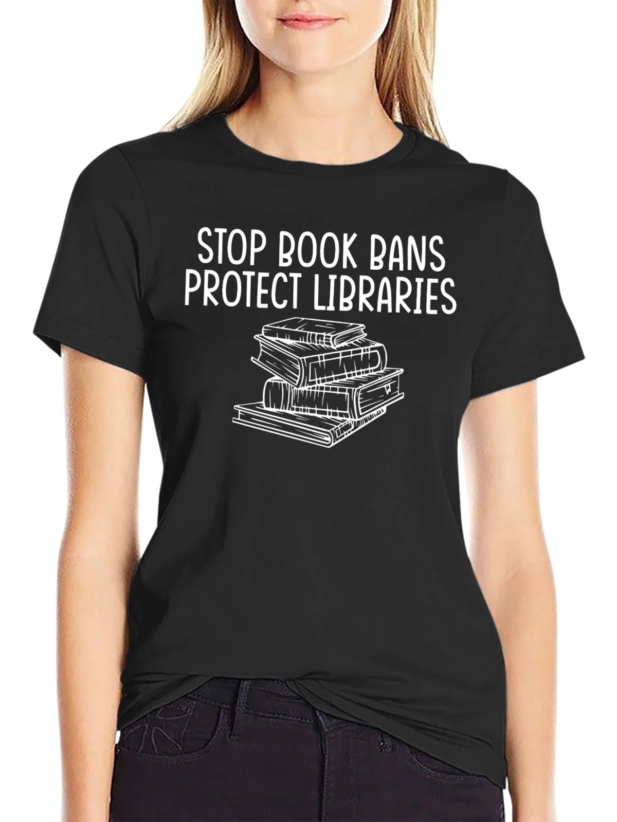Stop Book Bans Protect Libraries T-Shirt product image 2