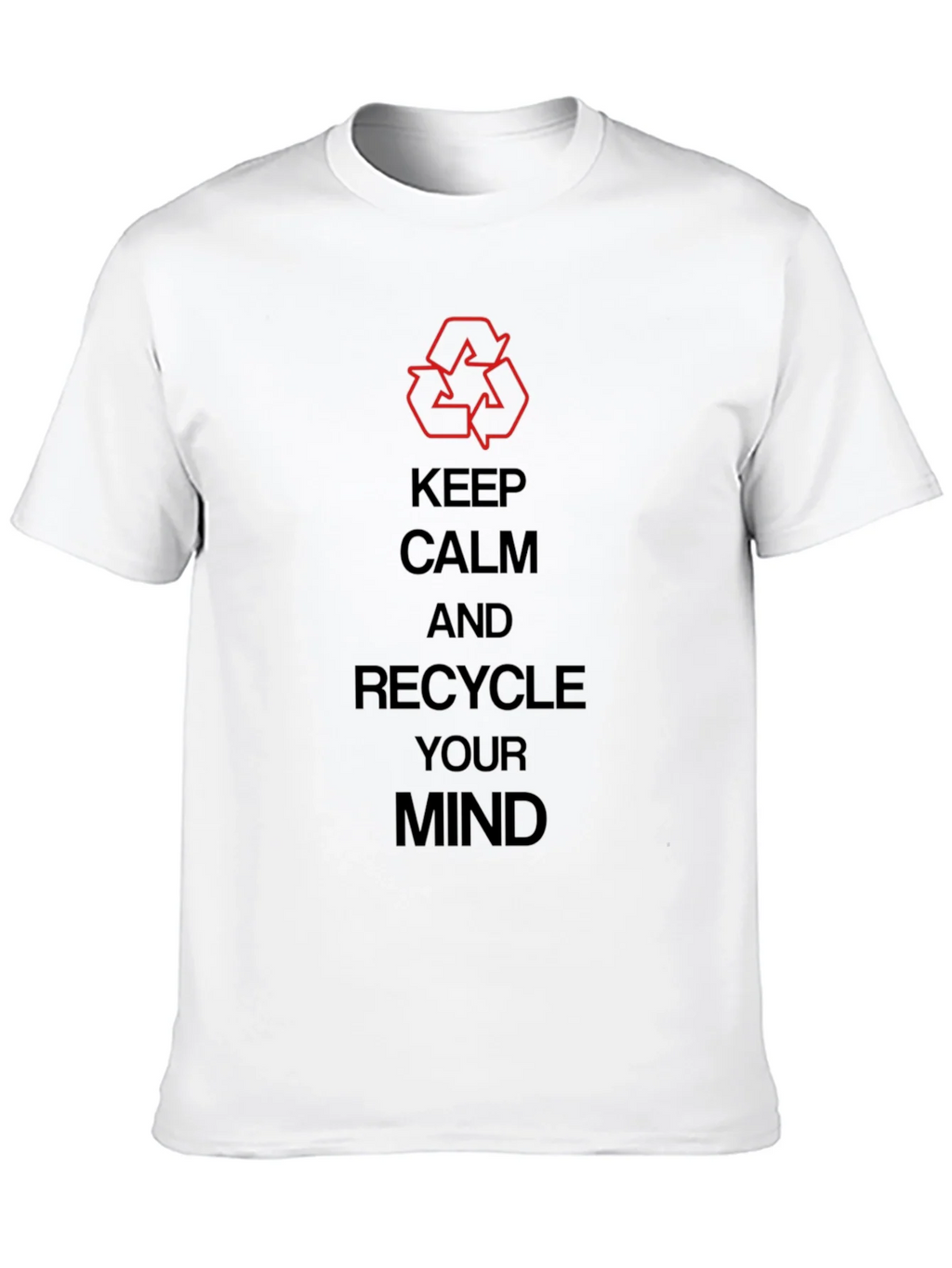 Keep Calm Recycle Mind Graphic Tee - Eco Friendly Mens product image 9