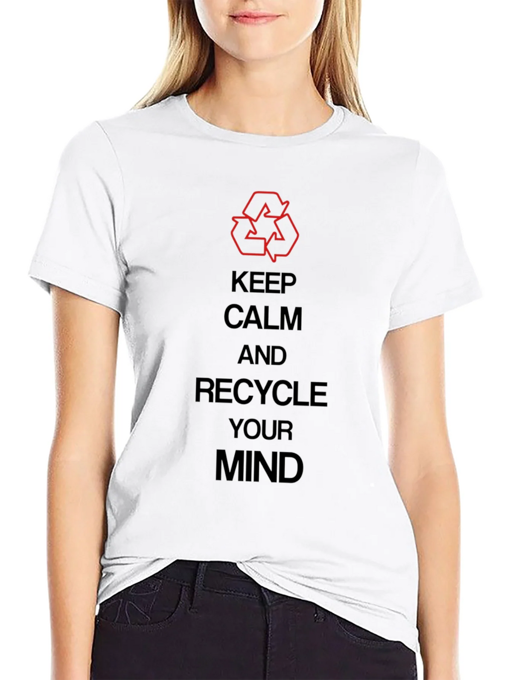 Keep Calm Recycle Mind Graphic Tee - Eco Friendly Mens product image 8