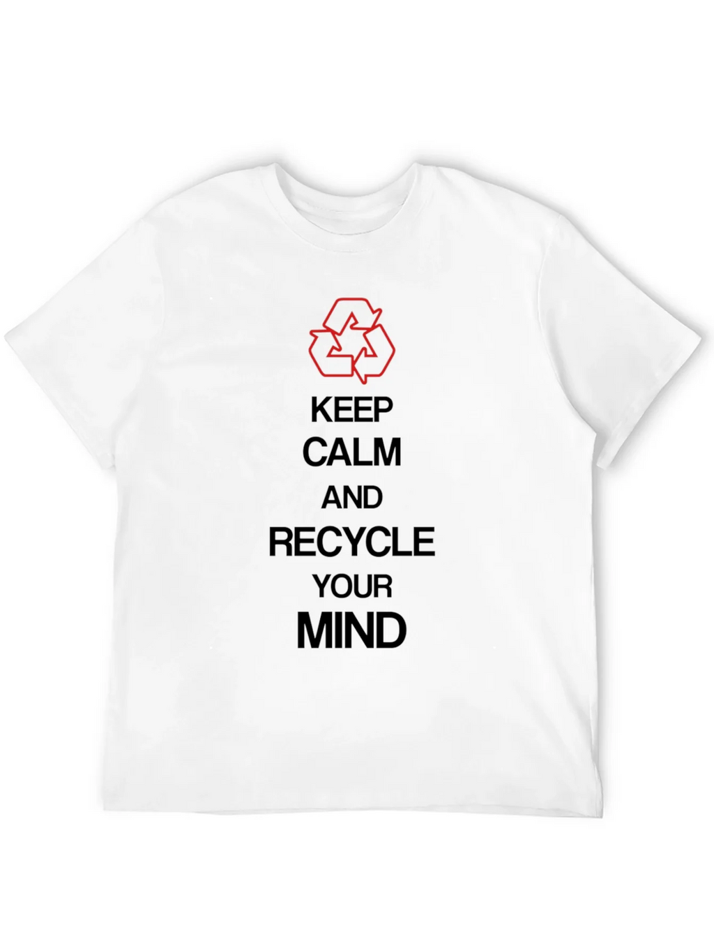 Keep Calm Recycle Mind Graphic Tee - Eco Friendly Mens product image 11
