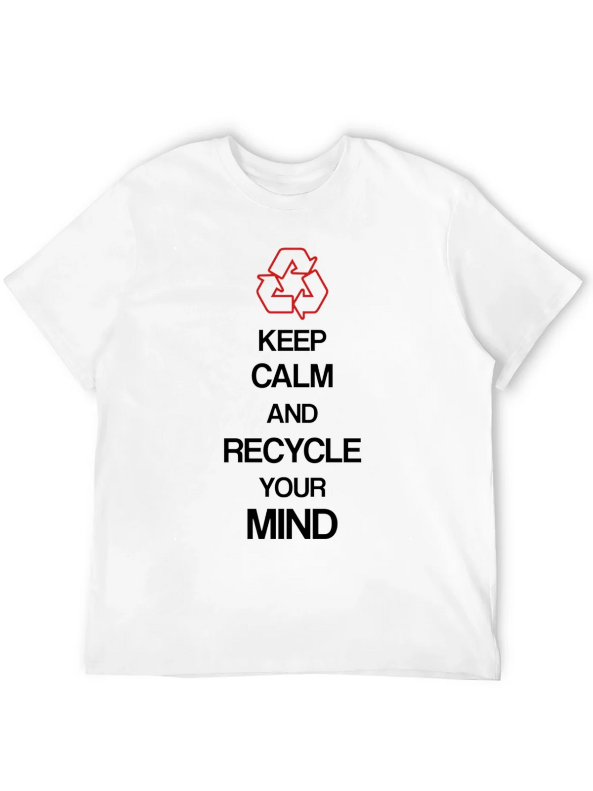 Keep Calm Recycle Mind Graphic Tee - Eco Friendly Mens product image 11
