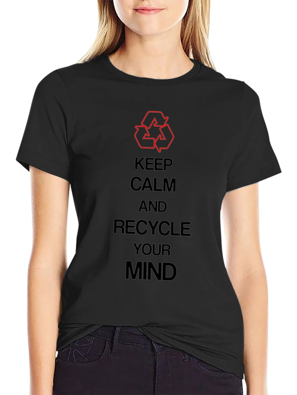 Keep Calm Recycle Mind Graphic Tee - Eco Friendly Mens product image 2