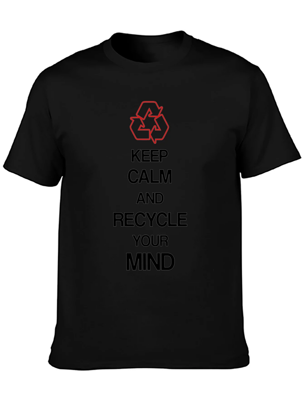 Keep Calm Recycle Mind Graphic Tee - Eco Friendly Mens product image 3