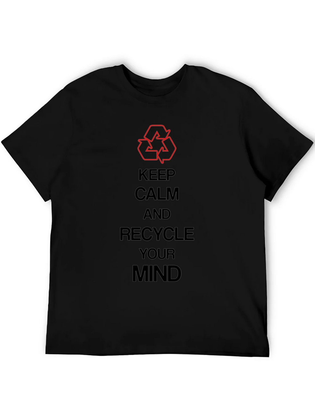 Keep Calm Recycle Mind Graphic Tee - Eco Friendly Mens product image 5
