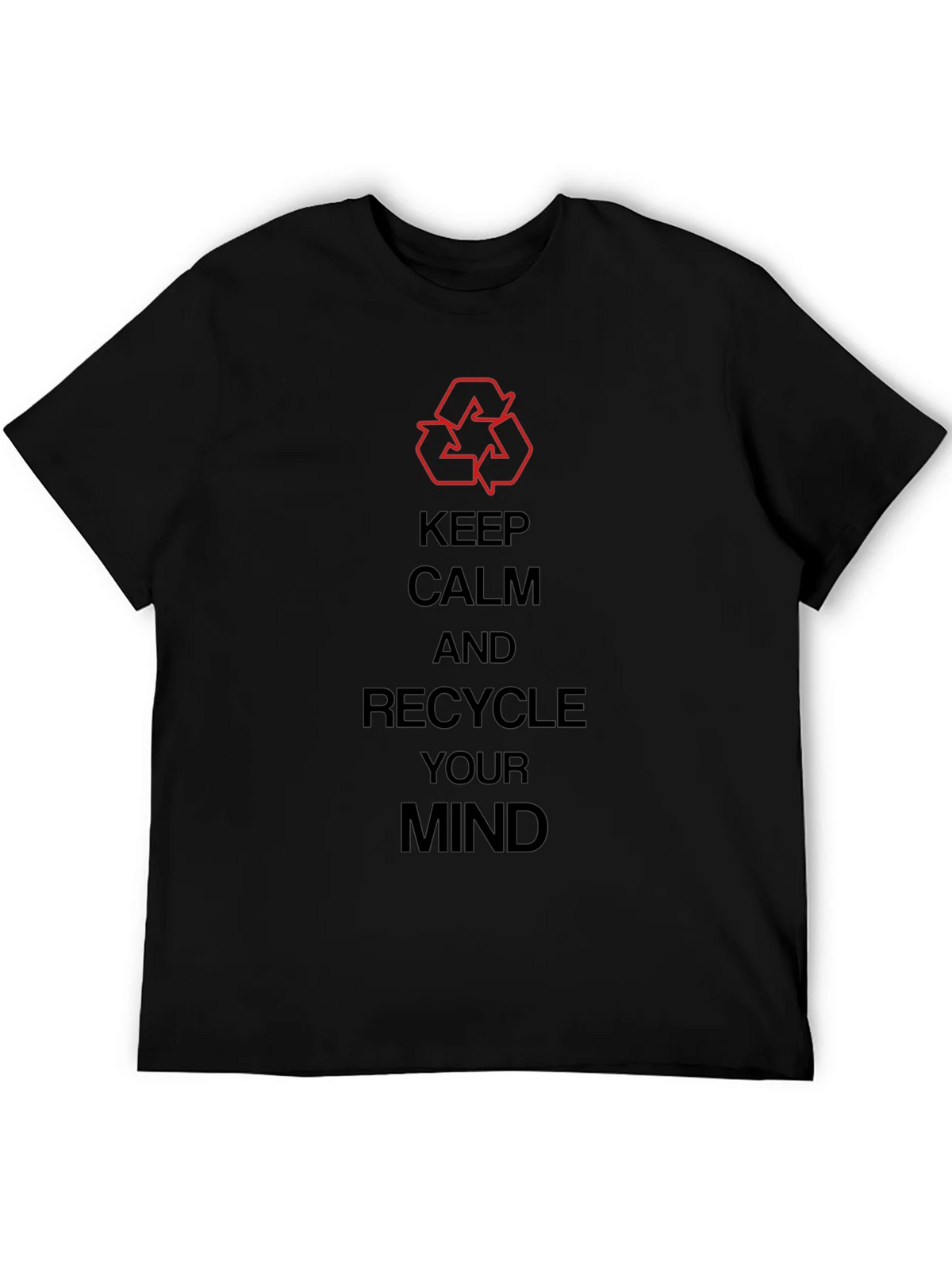 Keep Calm Recycle Mind Graphic Tee - Eco Friendly Mens product image 5