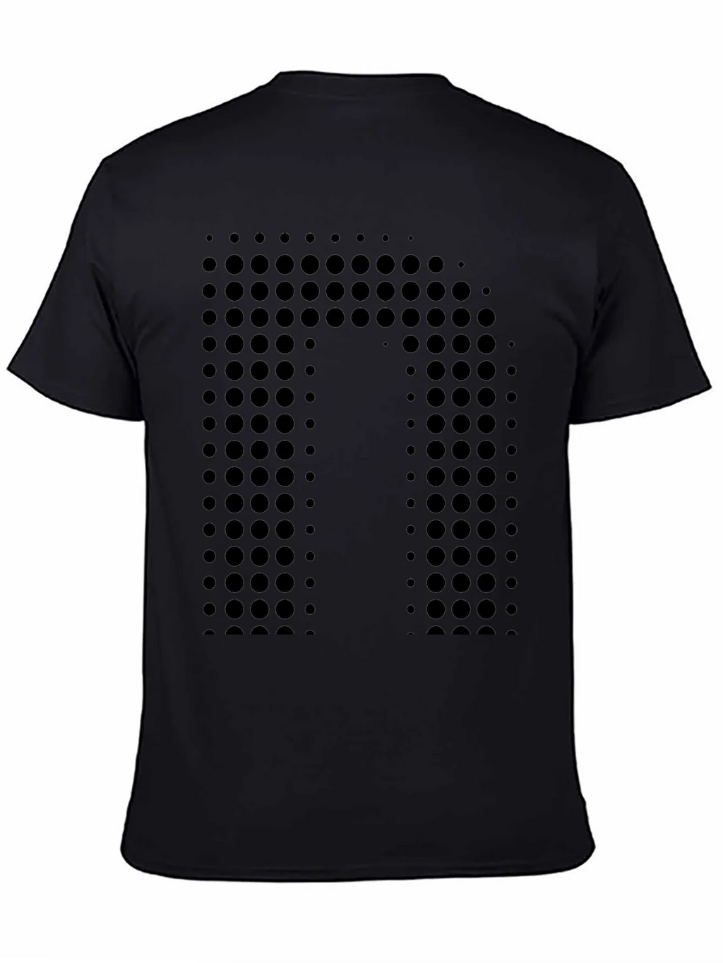 Modern Dot-Pattern Black T-Shirt product image 4