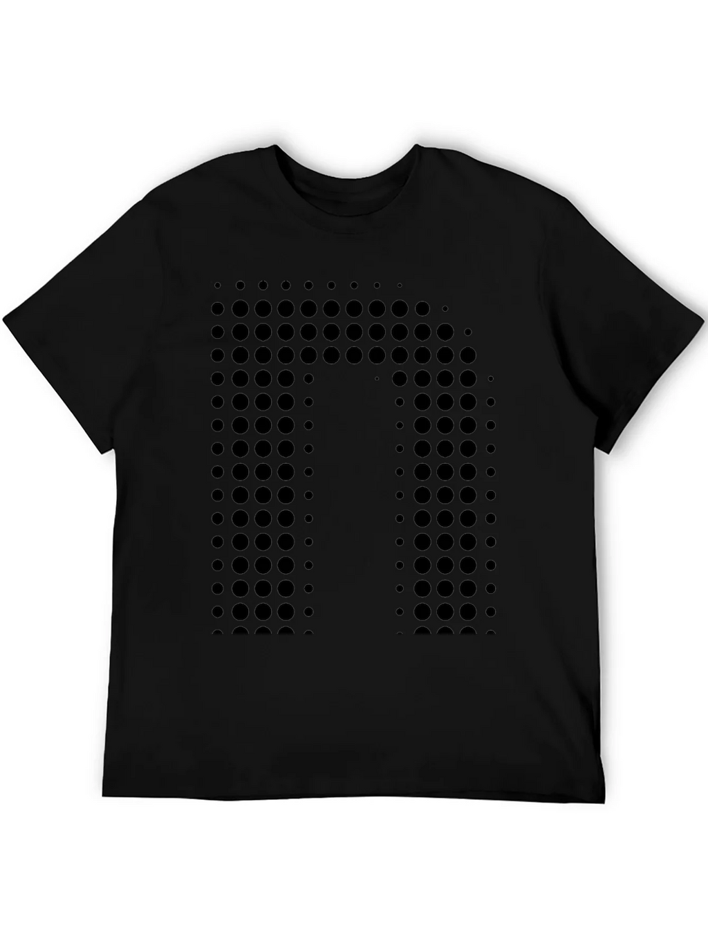 Modern Dot-Pattern Black T-Shirt product image 5