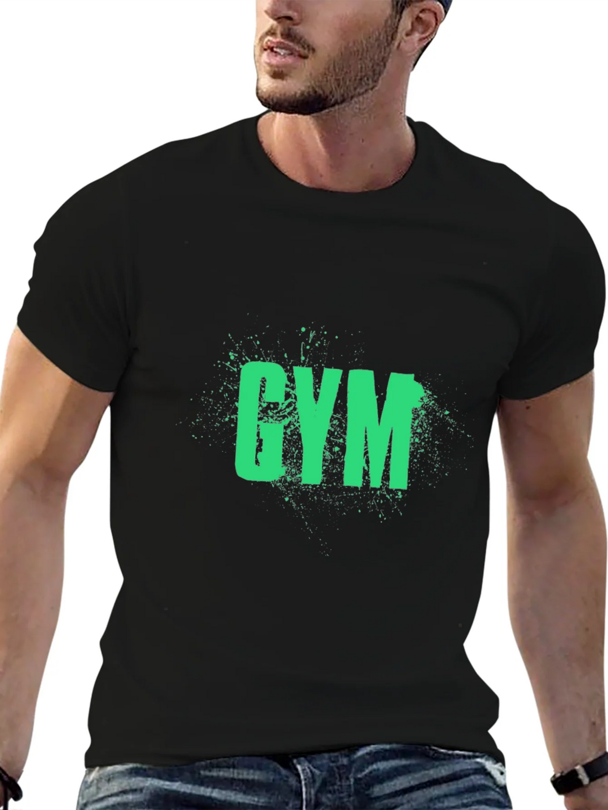 Mens Black Gym T-Shirt product image 6