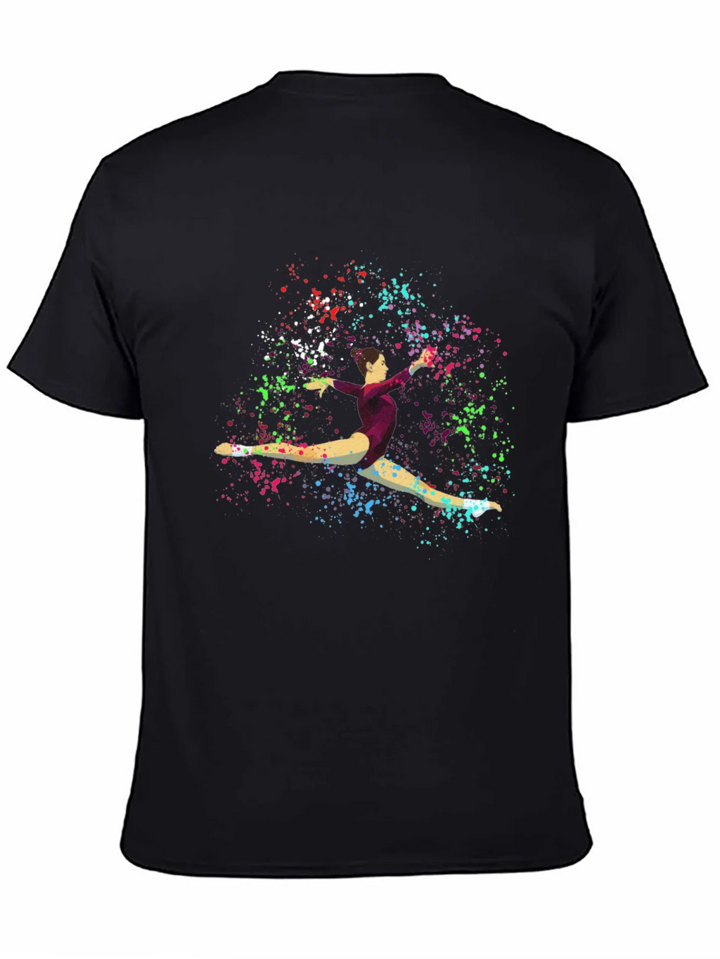 Gymnast Splatter Print Black T-Shirt product image 4