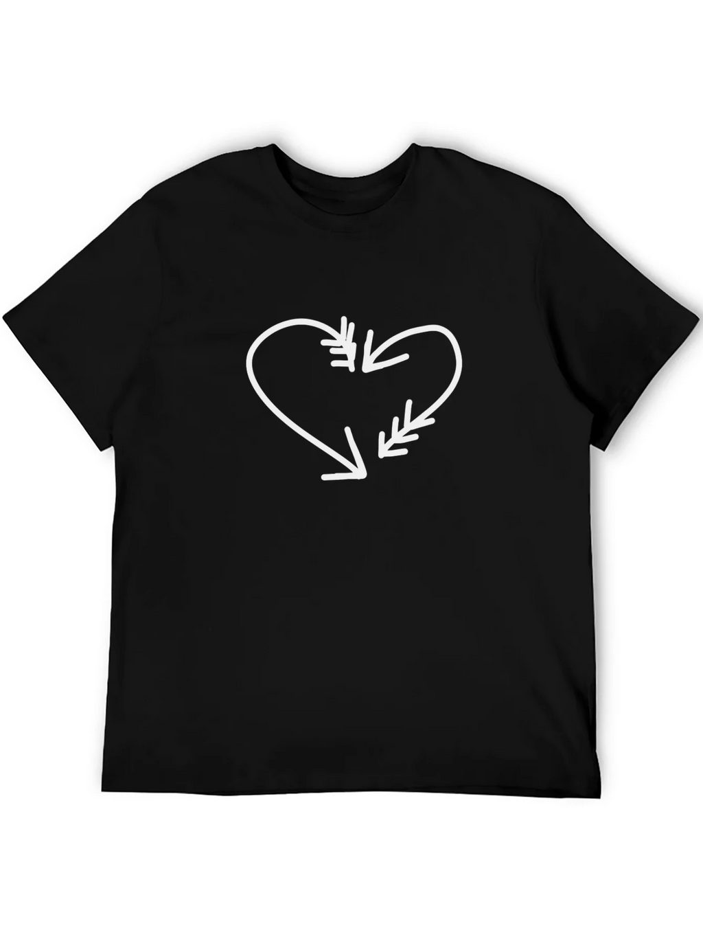 Heart Arrow Graphic Black Tee product image 5
