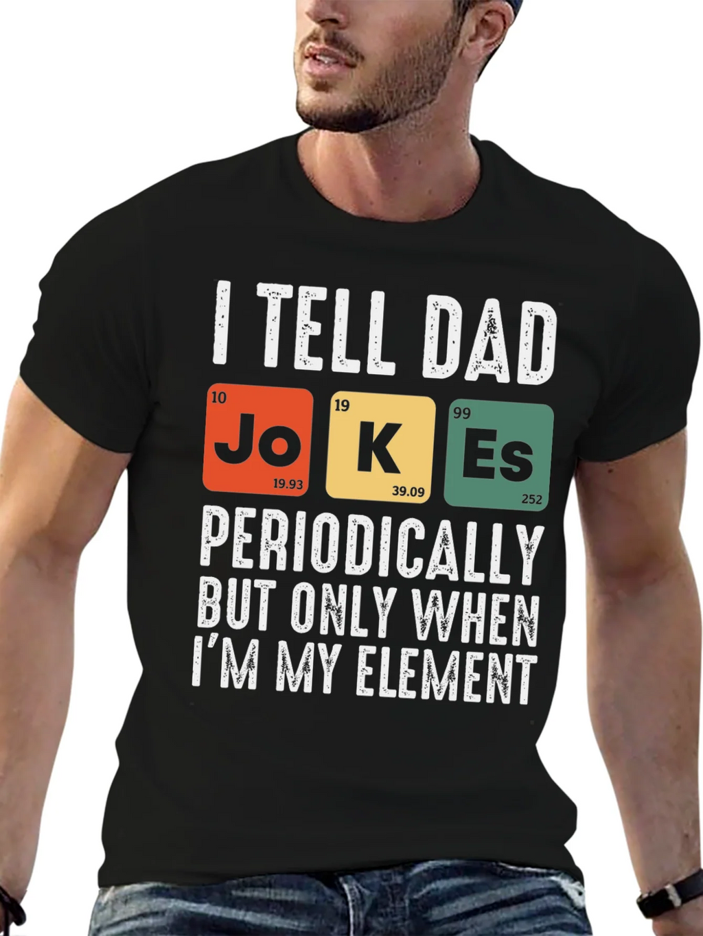 Dad Jokes Periodic Table T-Shirt Funny Science Tee product image 6