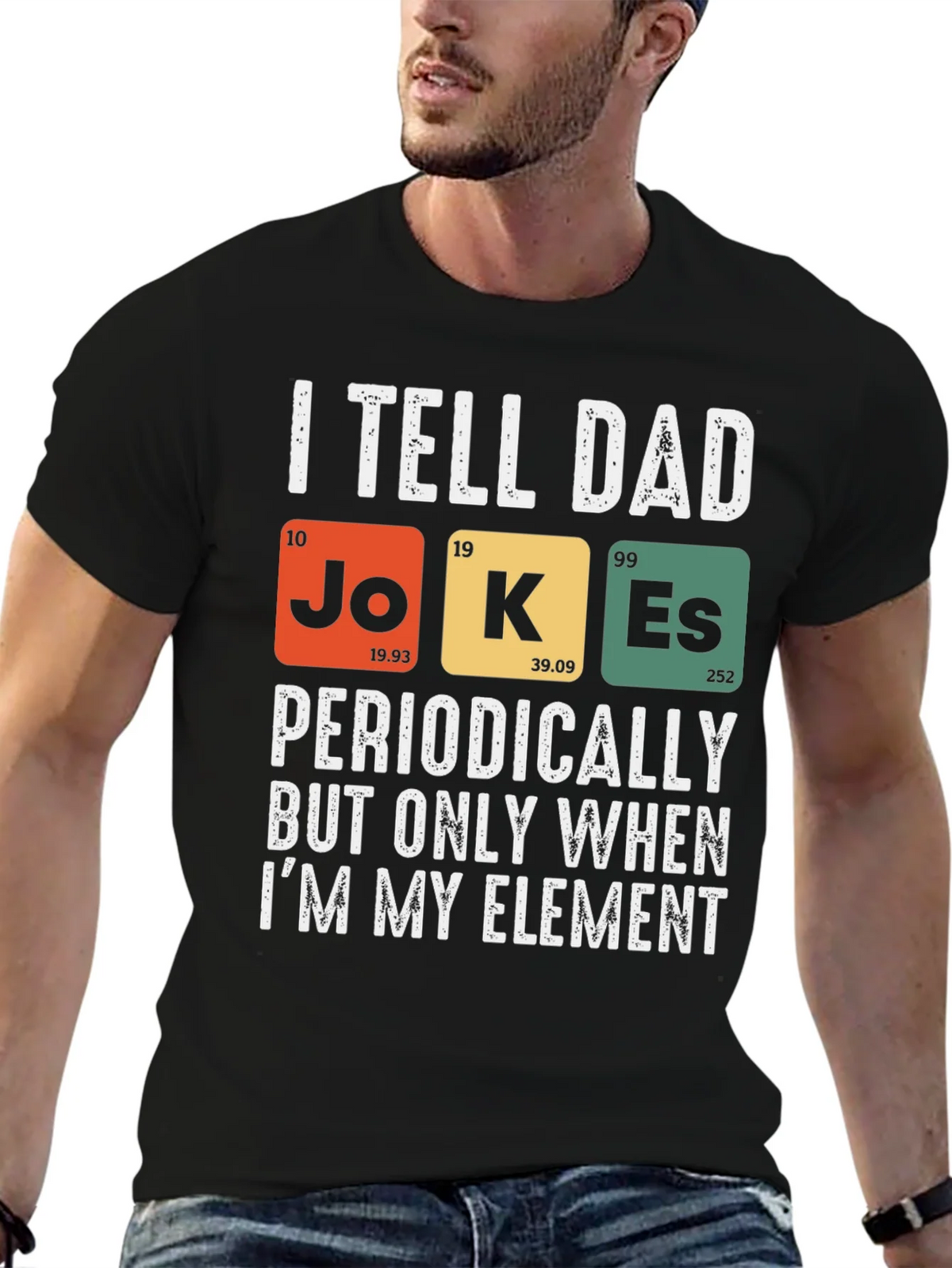 Dad Jokes Periodic Table T-Shirt Funny Science Tee product image 6