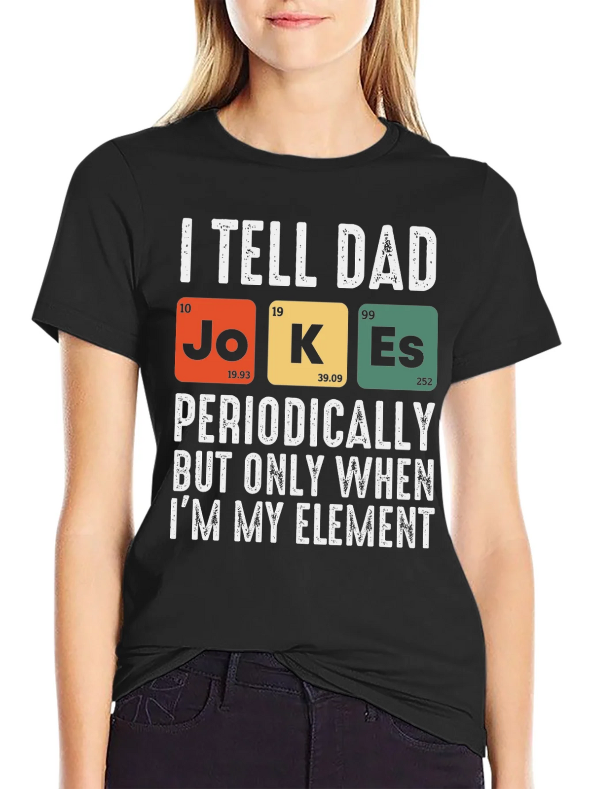 Dad Jokes Periodic Table T-Shirt Funny Science Tee product image 2