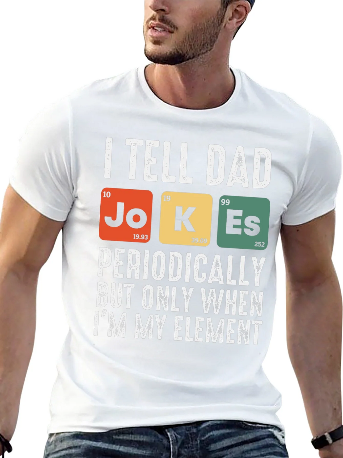 Dad Jokes Periodic Table T-Shirt Funny Science Tee product image 12