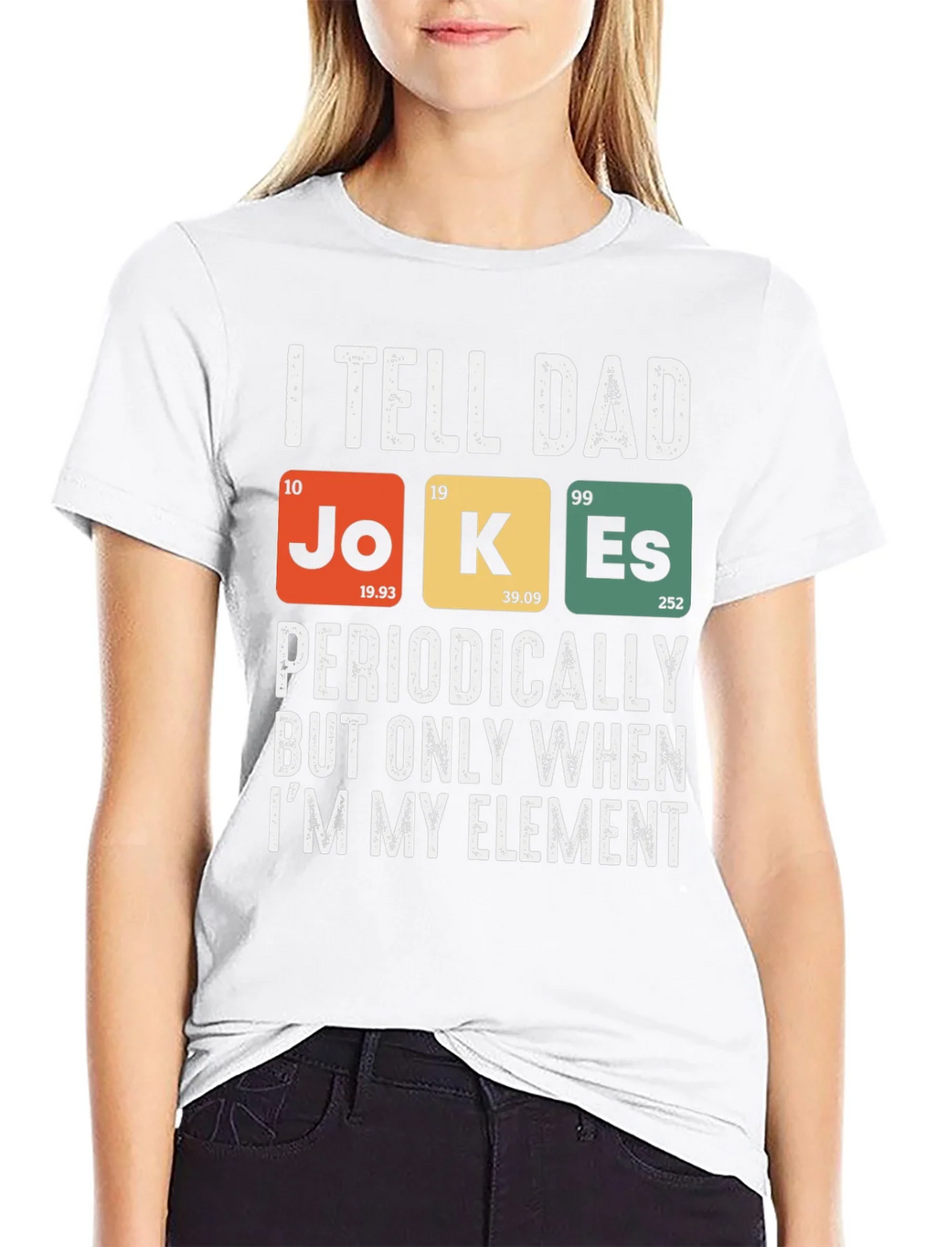 Dad Jokes Periodic Table T-Shirt Funny Science Tee product image 8