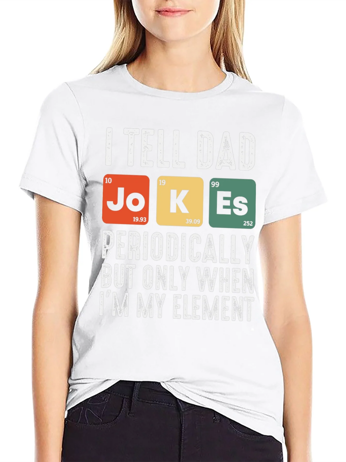 Dad Jokes Periodic Table T-Shirt Funny Science Tee product image 8