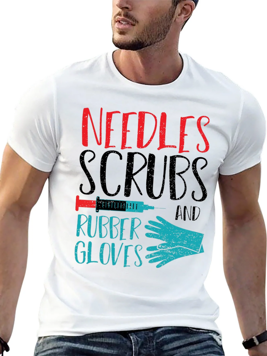 Needles Scrubs & Rubber Gloves Graphic T-Shirt product image 12