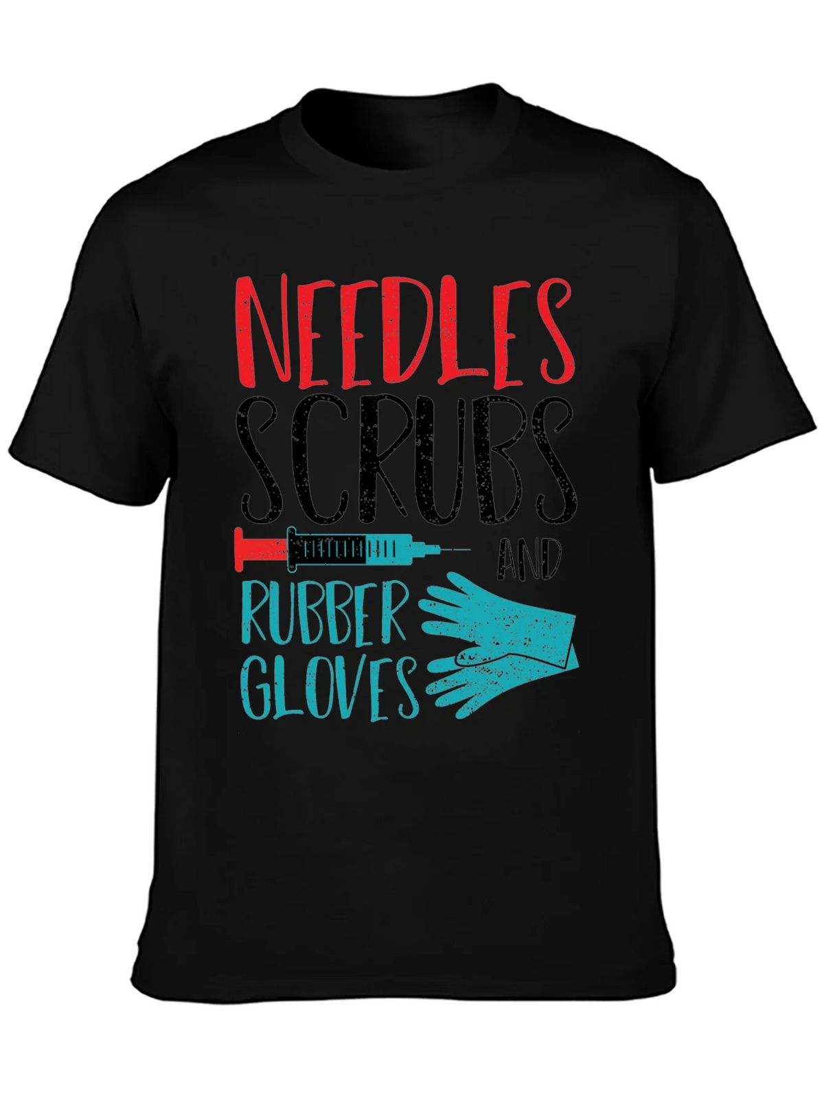 Needles Scrubs & Rubber Gloves Graphic T-Shirt product image 3