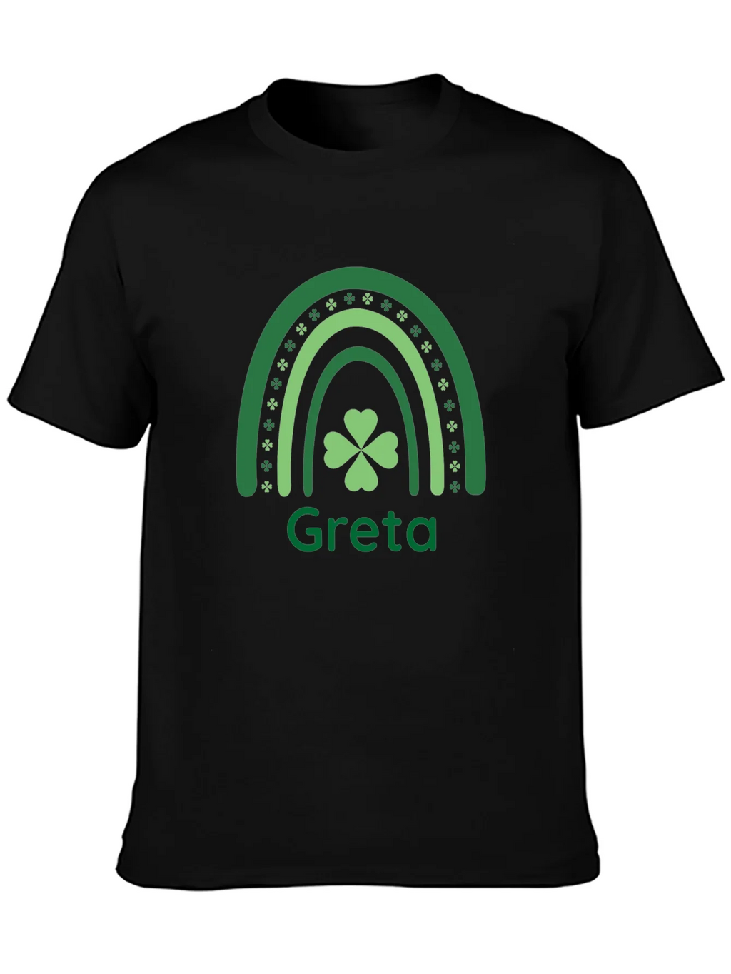 Greta St. Patricks Day Shamrock Rainbow T-Shirt product image 3