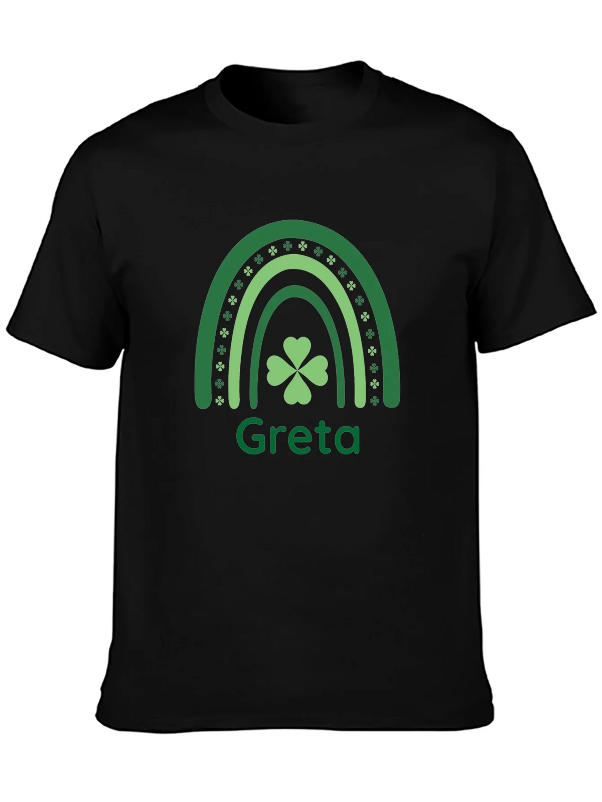 Greta St. Patricks Day Shamrock Rainbow T-Shirt product image 3