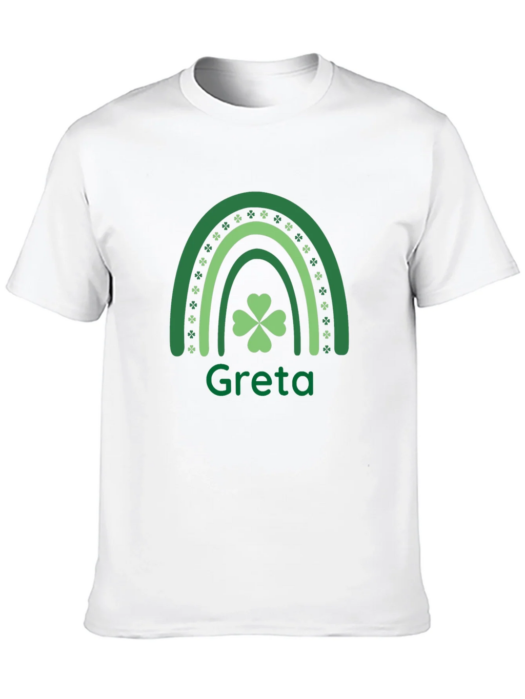 Greta St. Patricks Day Shamrock Rainbow T-Shirt product image 9