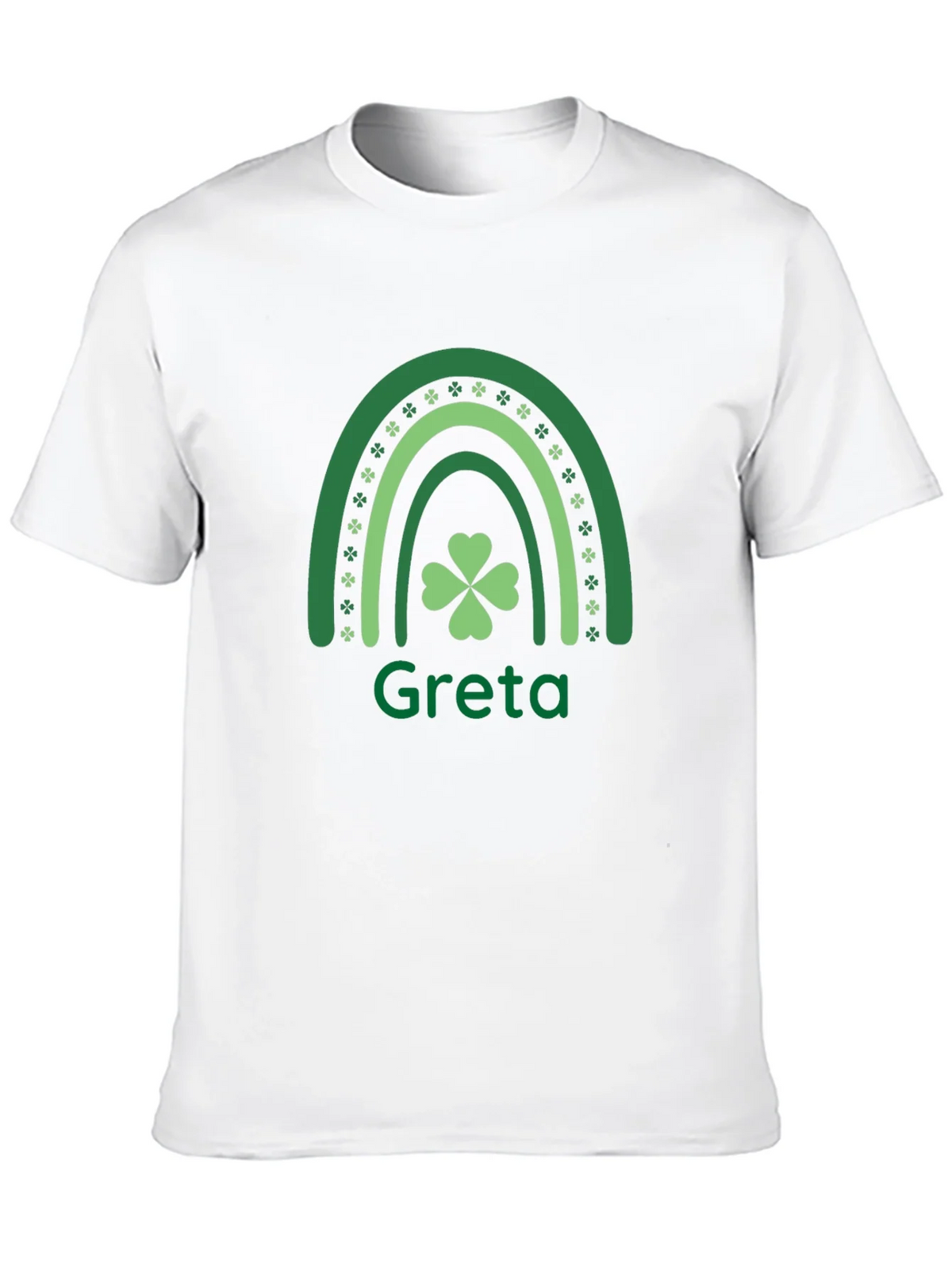Greta St. Patricks Day Shamrock Rainbow T-Shirt product image 9
