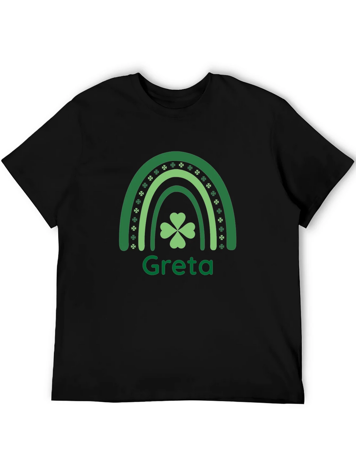 Greta St. Patricks Day Shamrock Rainbow T-Shirt product image 5