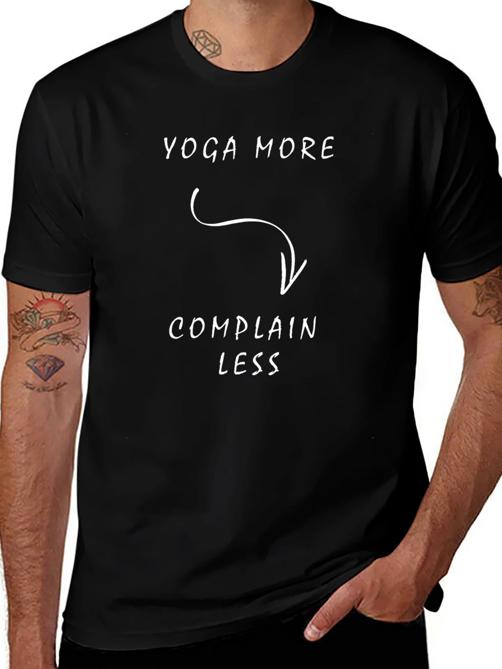 Yoga More Complain Less T-Shirt Funny Tee product image 1