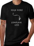 Yoga More Complain Less T-Shirt Funny Tee product image 1