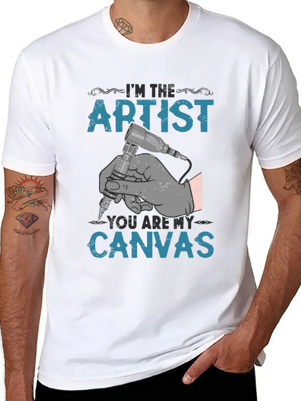 Artist Canvas T-Shirt - Tattoo Design product image 5